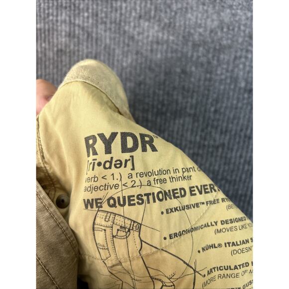 Kuhl Mens Ryder Pants Sz 40 Tan Rugged Work Wear Outdoor Hiking Camping Western - Picture 13 of 14